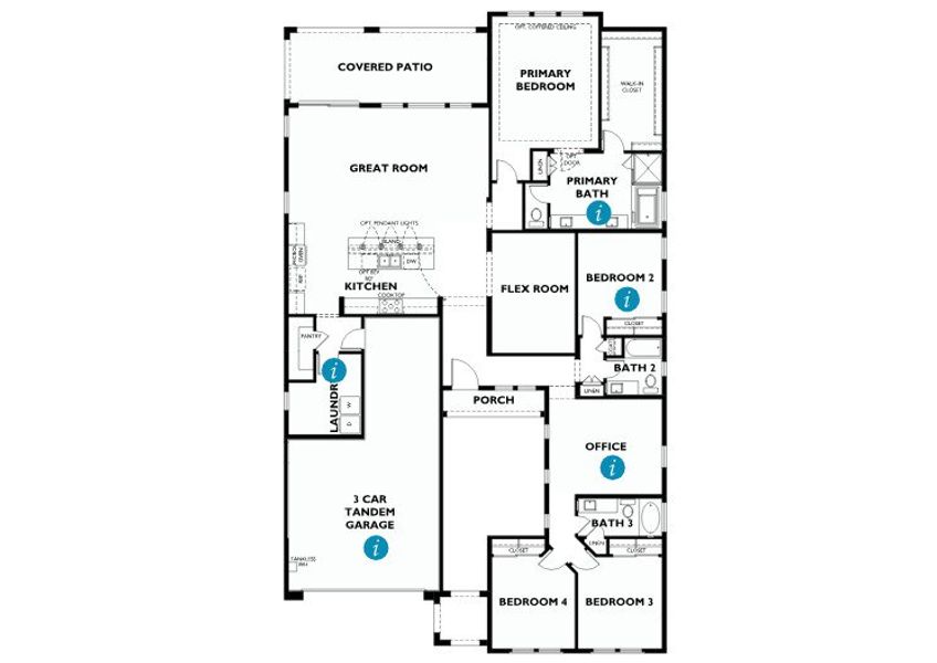 2D floor plan layout of this home in Emblem at Aloravita, Peoria, AZ (Image 5).