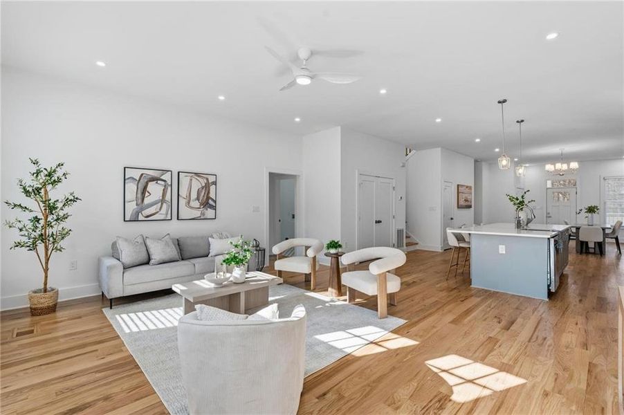 Furnished interior view inside a new home in , Atlanta (Image 17).