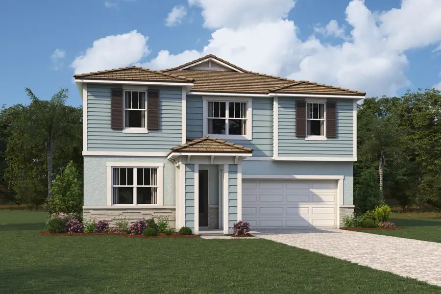 Representative exterior photo of a completed home built from the Shenandoah by Mattamy Homes in Summerlit, Naples, FL (Image 1).