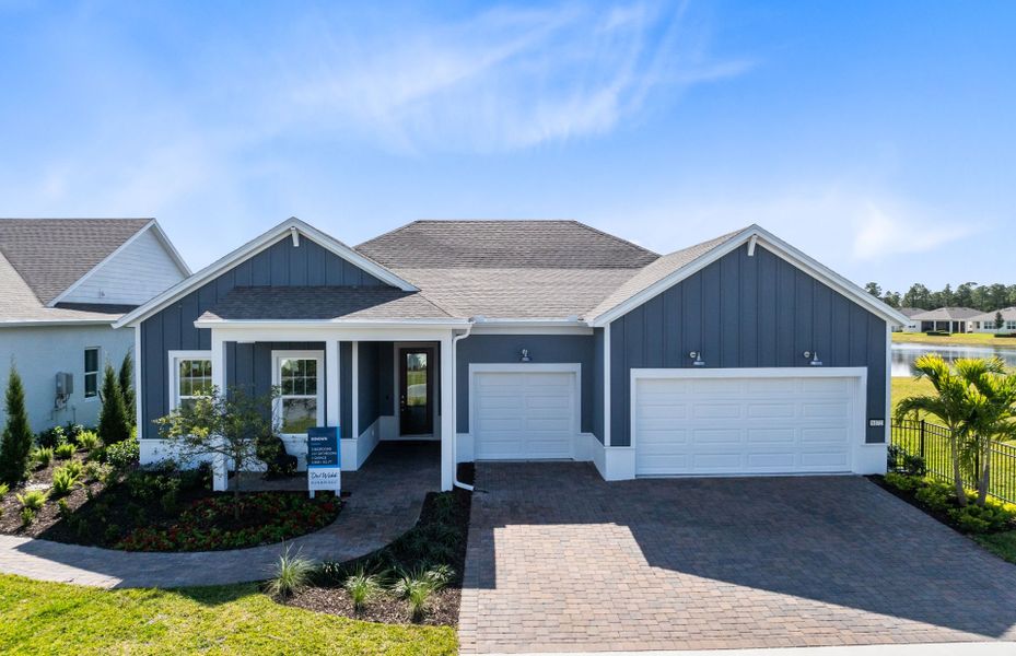 Representative exterior photo of a completed home built from the Renown by Del Webb in Del Webb Sunbridge, St. Cloud, FL (Image 2). Representative exterior photo of a completed home built from the Renown by Del Webb in Del Webb Sunbridge, St. Cloud, FL (Image 2).