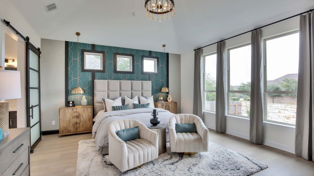 Furnished interior view inside a new home in Oaks at San Gabriel, Georgetown (Image 19). Furnished interior view inside a new home in Oaks at San Gabriel, Georgetown (Image 19).