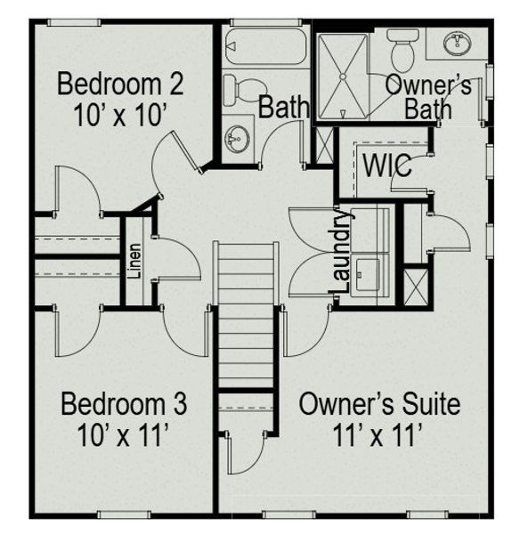 2D floor plan layout of this home in Cantigny Park, Clarksville, TN (Image 3).