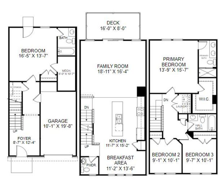2D floor plan layout of this home in , Summerville, SC (Image 4).