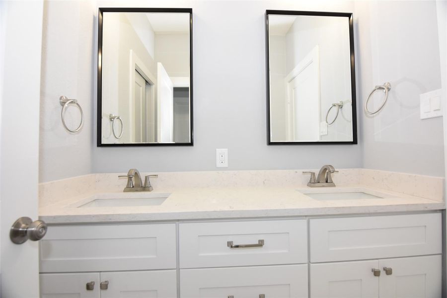 Second full bath with double sink Second full bath with double sink