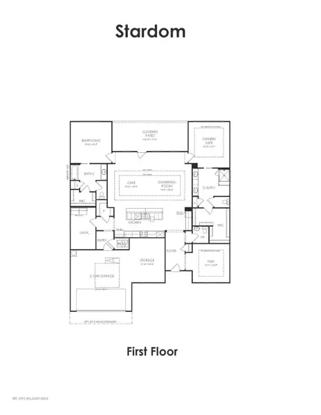 2D floor plan layout for the Stardom by Del Webb in Del Webb Bridgeland, Cypress, TX (Image 3).