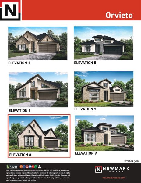 Front exterior of a new home in Sienna 45', 50', Missouri City, TX, highlighting curb appeal (Image 19). Front exterior of a new home in Sienna 45', 50', Missouri City, TX, highlighting curb appeal (Image 19).