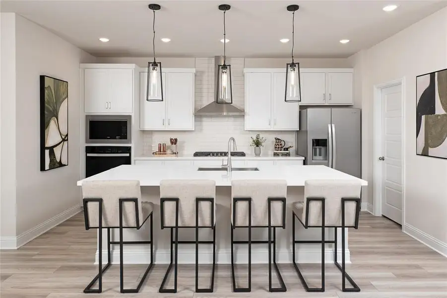 Furnished interior view inside a new home in Spiritas Ranch, Little Elm (Image 3). Furnished interior view inside a new home in Spiritas Ranch, Little Elm (Image 3).