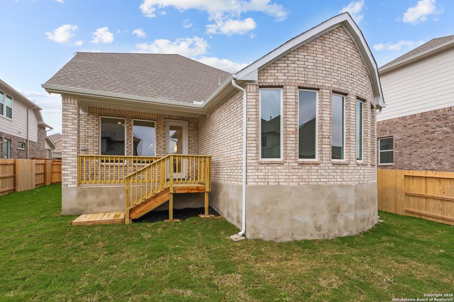 Exterior details and patio area of a home in Veramendi, New Braunfels (Image 3).