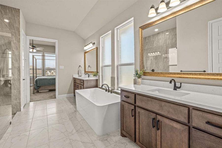 Furnished interior view inside a new home in The Meadows, Gunter (Image 31).