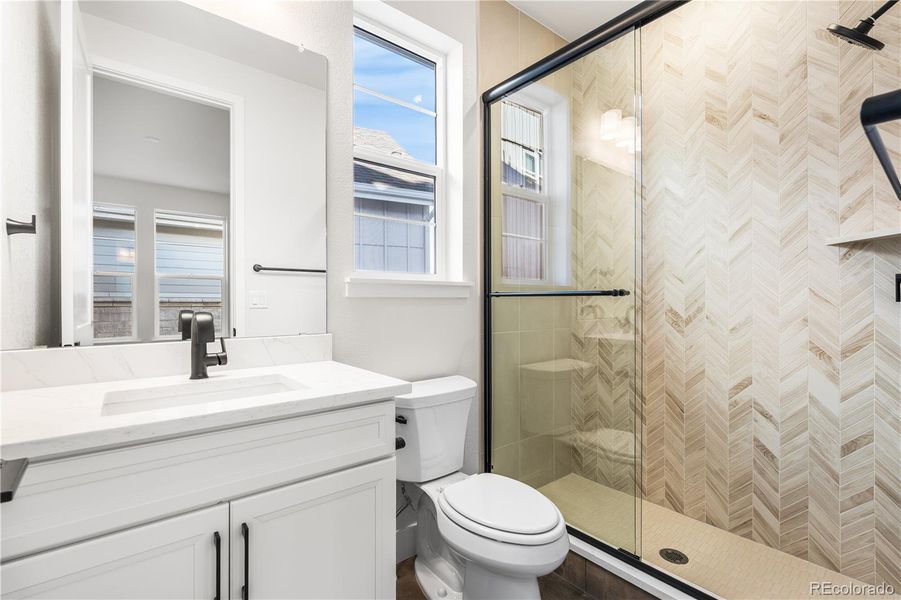 Furnished interior view inside a new home in Luxe at The Canyons, Castle Pines (Image 28).