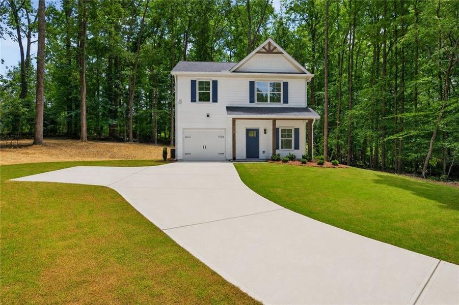 Front exterior of a new home in , Dawsonville, GA, highlighting curb appeal (Image 24).