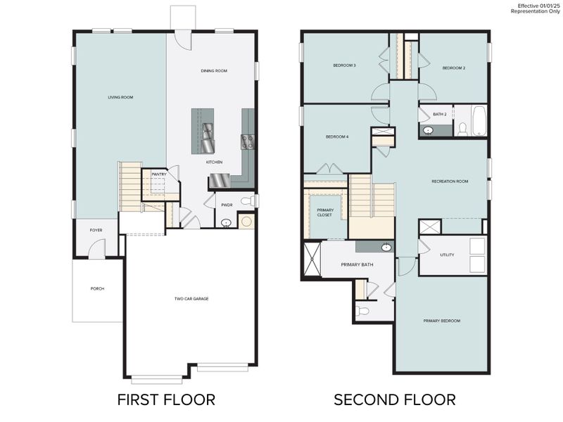 2D floor plan layout of this home in Cascade, Liberty Hill, TX (Image 2). 2D floor plan layout of this home in Cascade, Liberty Hill, TX (Image 2).