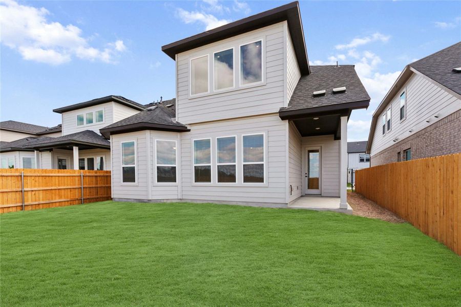 Exterior details and patio area of a home in Estancia West, Manchaca (Image 21). Exterior details and patio area of a home in Estancia West, Manchaca (Image 21).
