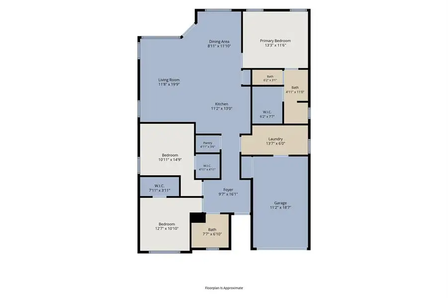 2D floor plan layout of this home in , Granbury, TX (Image 4). 2D floor plan layout of this home in , Granbury, TX (Image 4).