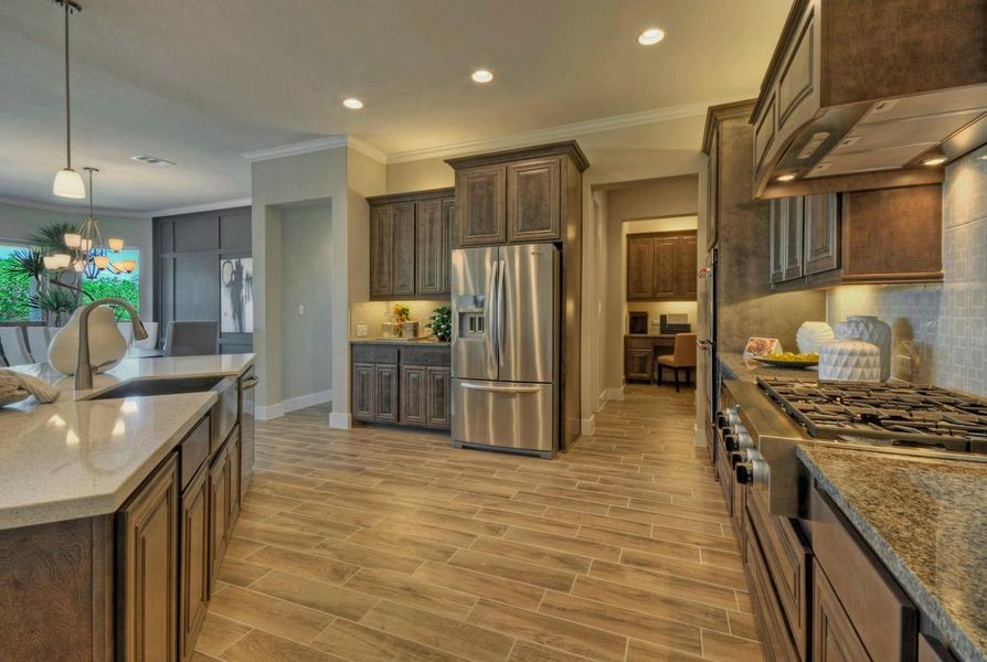 Representative furnished interior of a home built from the Madera II by Giddens Homes in Scofield Farms Estates, Georgetown (Image 152).