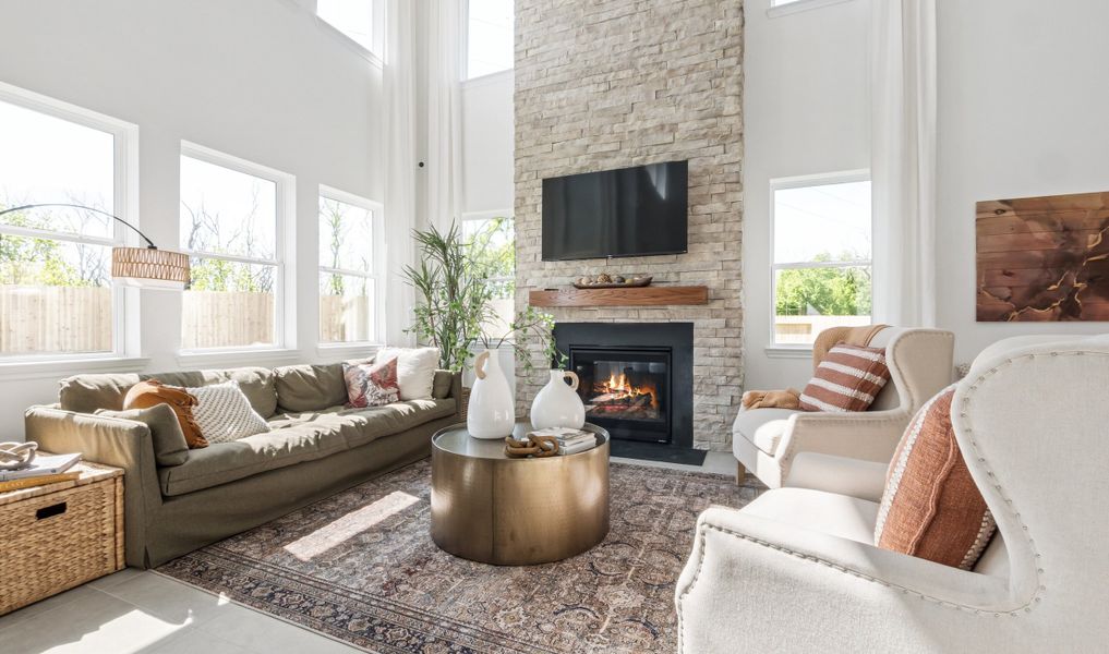 Great room with optional fireplace Great room with optional fireplace