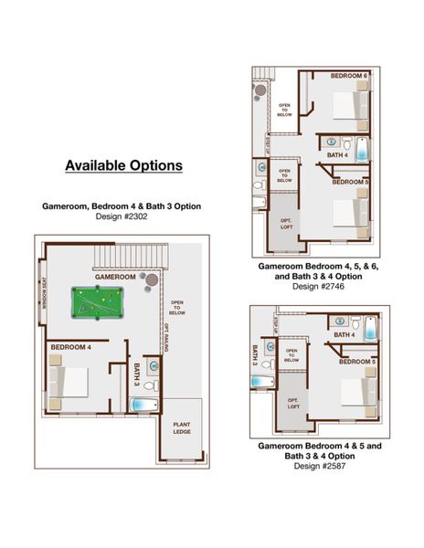 2D floor plan layout for the American Home - Executive Platinum by Grand Homes in Edgewater, Fate, TX (Image 4).
