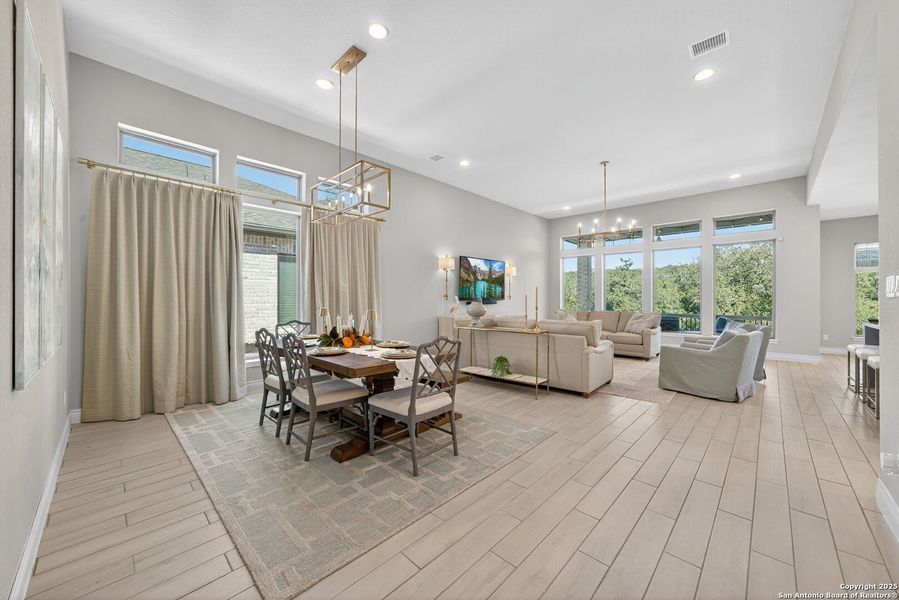 Furnished interior view inside a new home in Cibolo Canyons 60', San Antonio (Image 29).