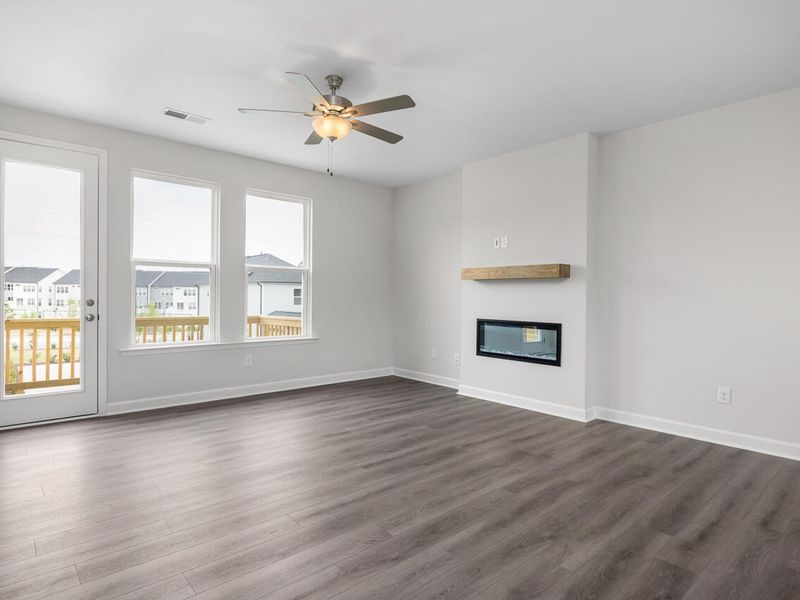 Spacious, unfurnished interior of a new home in Forestville Yard Townhomes, Knightdale (Image 13).