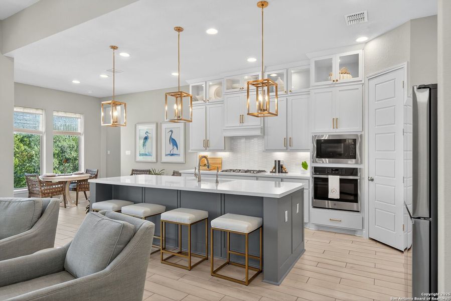 Furnished interior view inside a new home in Cibolo Canyons 60', San Antonio (Image 5).