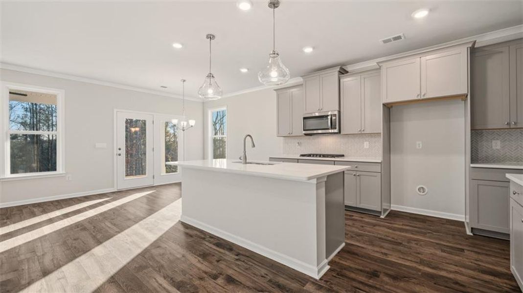 Furnished interior view inside a new home in Water Oak Estates, Lawrenceville (Image 10).