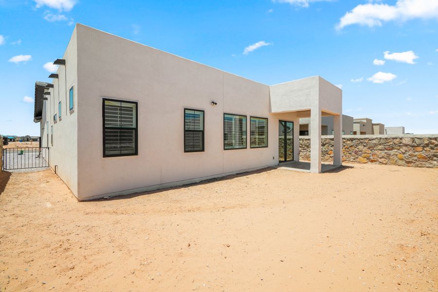 Representative exterior details of a home built from the Sonoma by LEH. Homes in Tierra Del Este 90, El Paso (Image 6). Representative exterior details of a home built from the Sonoma by LEH. Homes in Tierra Del Este 90, El Paso (Image 6).
