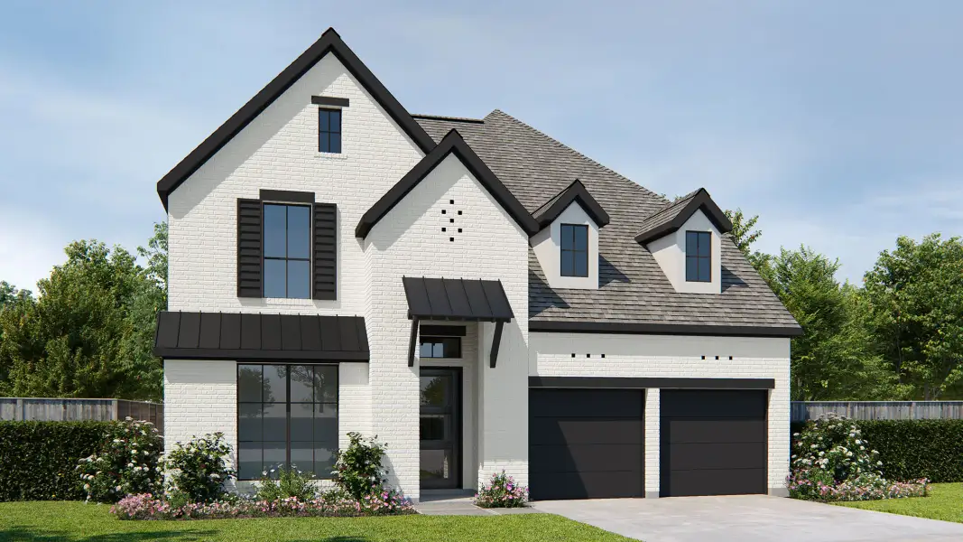 Representative exterior photo of a completed home built from the 3553W by Perry Homes in Revera, Rosenberg, TX (Image 14).