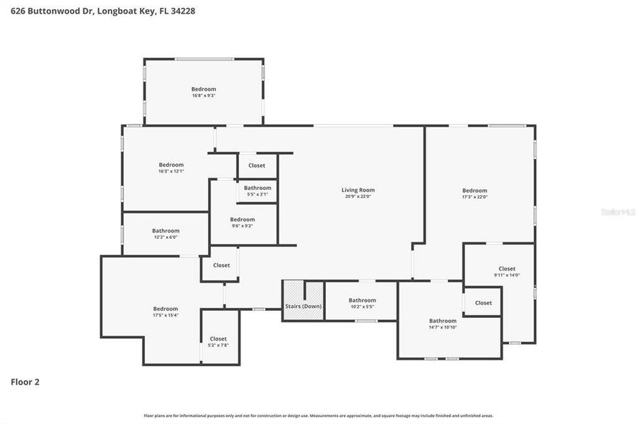 2D floor plan layout of this home in , Longboat Key, FL (Image 6). 2D floor plan layout of this home in , Longboat Key, FL (Image 6).