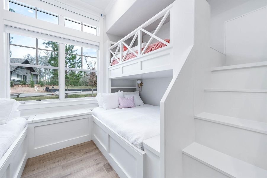 Hellooo Sleepovers! Custom Bunks with 4 beds perfect for a fun weekend!