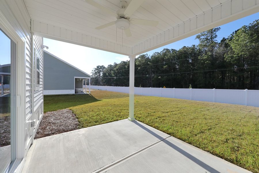 Exterior details and patio area of a home in Hainer Place, Conway (Image 27).