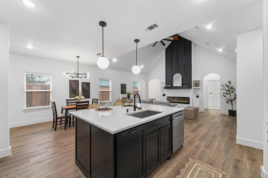 Furnished interior view inside a new home in , Fort Worth (Image 6).
