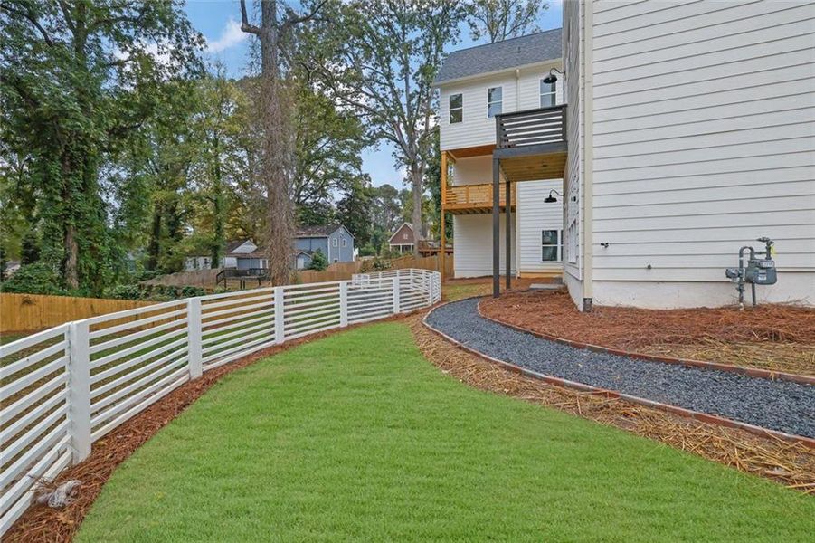 Exterior details and patio area of a home in , Atlanta (Image 25).
