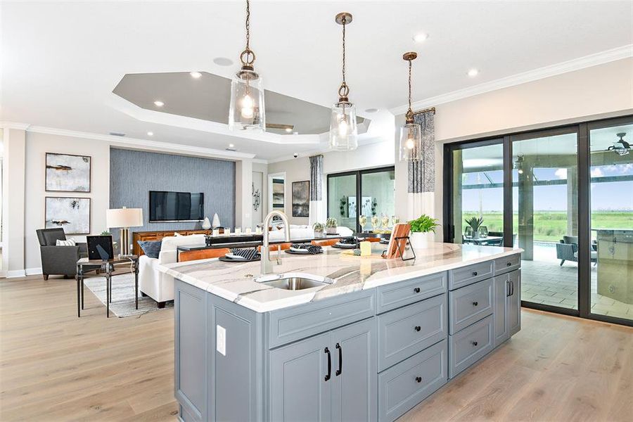 Furnished interior view inside a new home in Esplanade at Skye Ranch, Sarasota (Image 11). Furnished interior view inside a new home in Esplanade at Skye Ranch, Sarasota (Image 11).