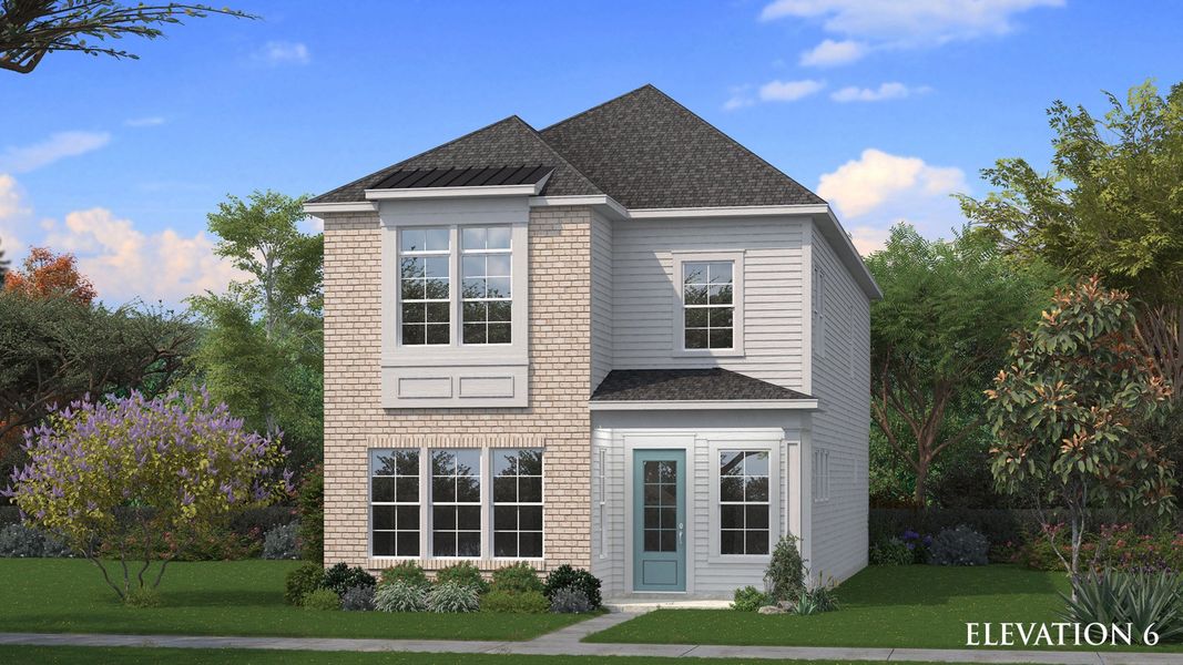 Representative exterior photo of a completed home built from the Brentwood by DRB Homes in River Point Single Family Homes, Charlotte, NC (Image 6).