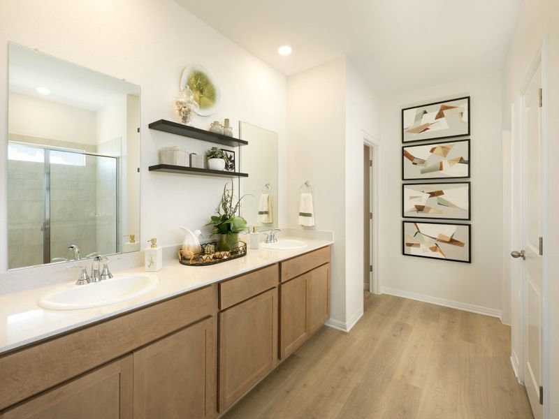 Furnished interior view inside a new home in Prairie Winds - Boulevard Collection, Hutto (Image 10).