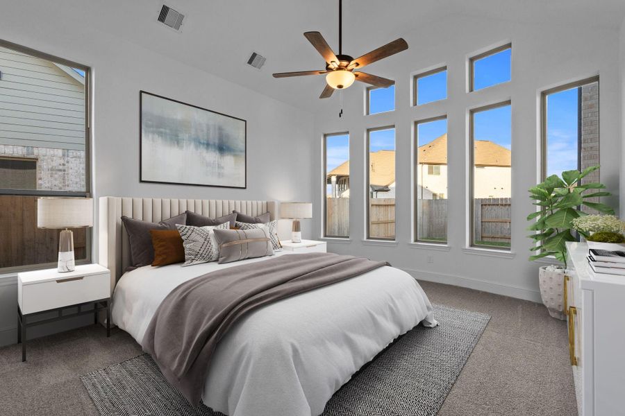 Furnished interior view inside a new home in Coastal Point, League City (Image 9).