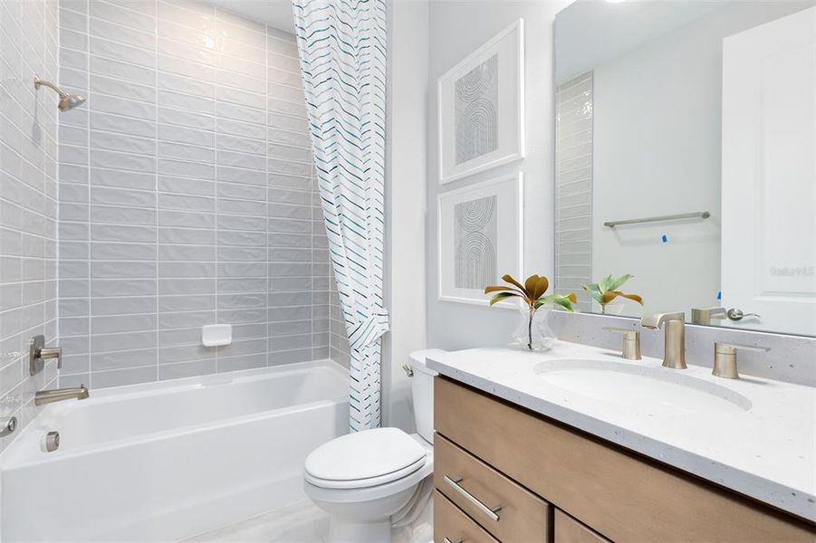 Model Home Design Only. Pictures and furnishings are for illustrative purposes only. Elevations, colors and options may vary. Furniture is for model home staging only.