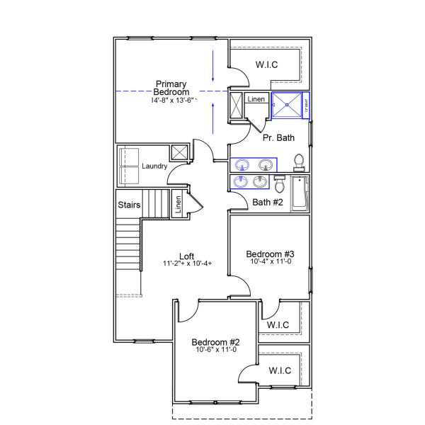 2D floor plan layout of this home in Ellington, Elgin, SC (Image 3).