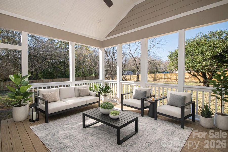 Wow! Don’t miss the expansive 15’ × 13’ screened-in deck with vaulted ceilings ideal for entertaining, relaxing, and hosting family gatherings.