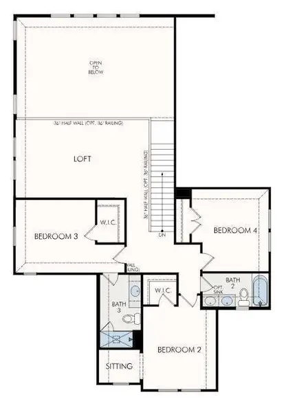 Upstairs floor plan