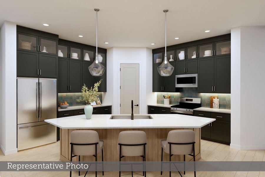 Furnished interior view inside a new home in Creekshaw – Classic, Royse City (Image 4).