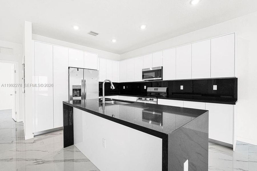 Furnished interior view inside a new home in , Miami (Image 42).