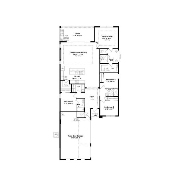 2D floor plan layout of this home in The Reserve at Victoria, Deland, FL (Image 5). 2D floor plan layout of this home in The Reserve at Victoria, Deland, FL (Image 5).