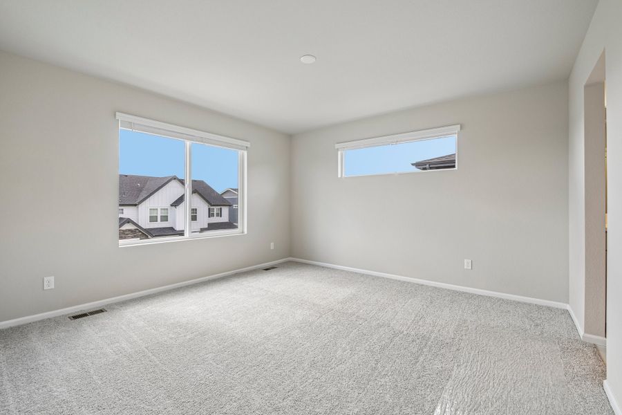 Spacious, unfurnished interior of a new home in Woodrose at Painted Prairie, Aurora (Image 14). Spacious, unfurnished interior of a new home in Woodrose at Painted Prairie, Aurora (Image 14).