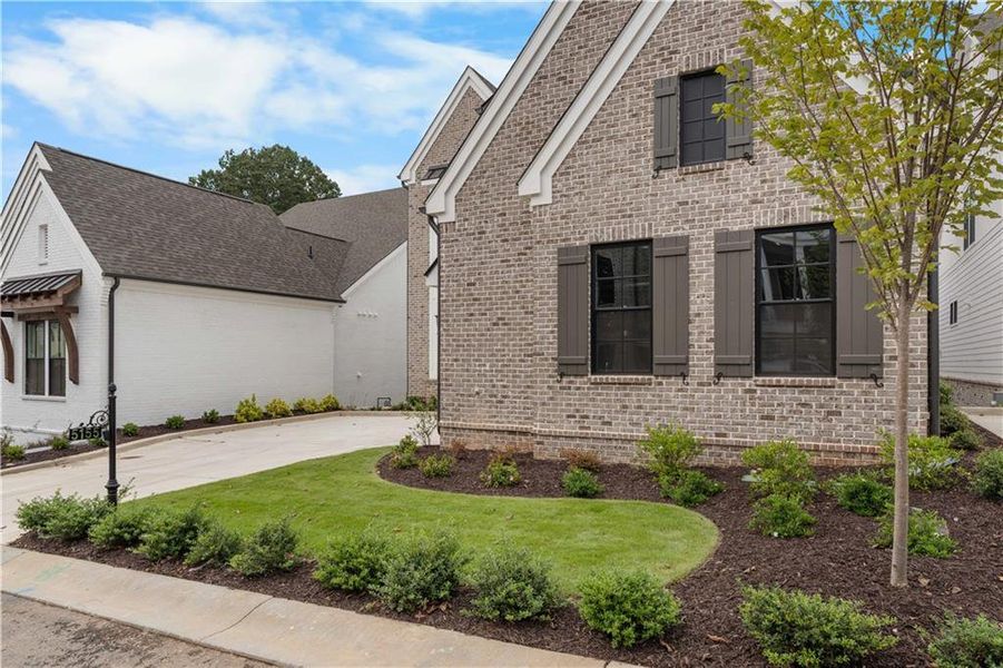 Exterior details and patio area of a home in Waterside Single Family, Peachtree Corners (Image 28). Exterior details and patio area of a home in Waterside Single Family, Peachtree Corners (Image 28).