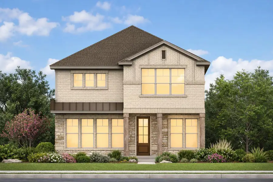 Representative exterior photo of a completed home built from the Royal Willow by Grand Homes in Trails at Cottonwood Creek, Rowlett, TX (Image 17). Representative exterior photo of a completed home built from the Royal Willow by Grand Homes in Trails at Cottonwood Creek, Rowlett, TX (Image 17).