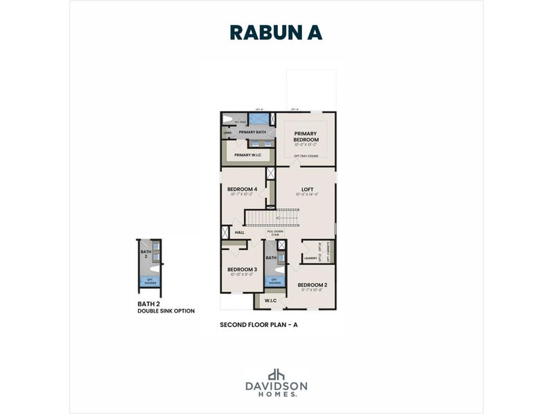 2D floor plan layout for the The Rabun B by Davidson Homes LLC in The Bluffs, Canton, GA (Image 4). 2D floor plan layout for the The Rabun B by Davidson Homes LLC in The Bluffs, Canton, GA (Image 4).