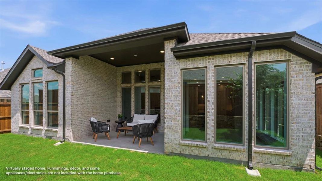 Exterior details and patio area of a home in M3 Ranch, Mansfield (Image 2).