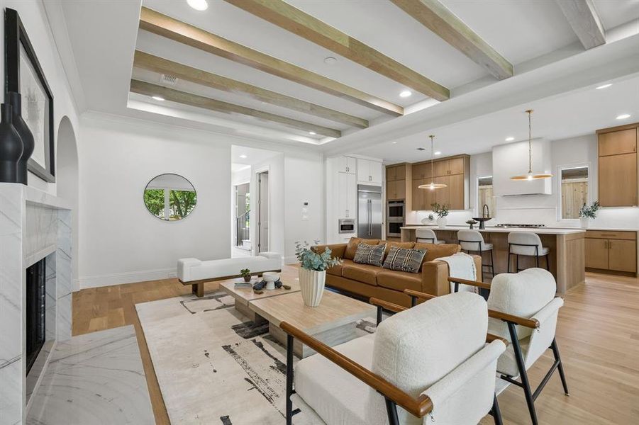 Furnished interior view inside a new home in , Dallas (Image 27).