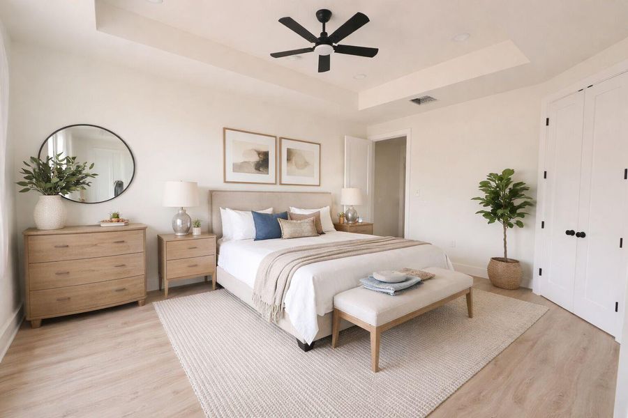 Bedroom virtually staged